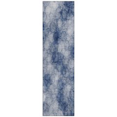 Machine Washable Indoor/Outdoor Chantille ACN2424 Blue 2'3" x 7'6" Runner Rug