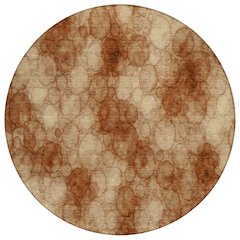 Machine Washable Indoor/Outdoor Chantille ACN2424 Orange 8' x 8' Round Rug