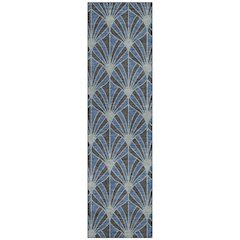 Machine Washable Indoor/Outdoor Chantille ACN2426 Blue 2'3" x 7'6" Runner Rug