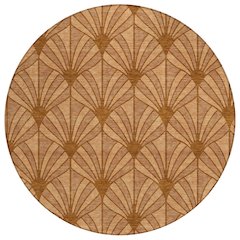 Machine Washable Indoor/Outdoor Chantille ACN2426 Orange 8' x 8' Round Rug