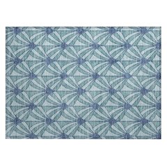 Machine Washable Indoor/Outdoor Chantille ACN2426 Teal 1'8" x 2'6" Rug