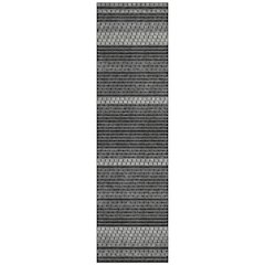 Machine Washable Indoor/Outdoor Chantille ACN2427 Black 2'3" x 7'6" Runner Rug