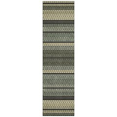 Machine Washable Indoor/Outdoor Chantille ACN2427 Green 2'3" x 7'6" Runner Rug