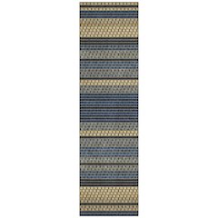 Machine Washable Indoor/Outdoor Chantille ACN2427 Blue 2'3" x 7'6" Runner Rug