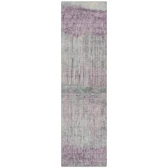 Machine Washable Indoor/Outdoor Chantille ACN2428 Purple 2'3" x 7'6" Runner Rug