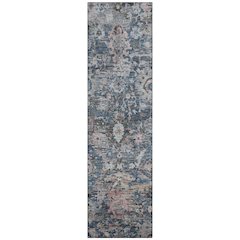 Machine Washable Indoor/Outdoor Chantille ACN2430 Blue 2'3" x 7'6" Runner Rug
