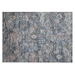 Machine Washable Indoor/Outdoor Chantille ACN2430 Blue 1'8" x 2'6" Rug
