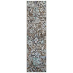 Machine Washable Indoor/Outdoor Chantille ACN2430 Brown 2'3" x 7'6" Runner Rug