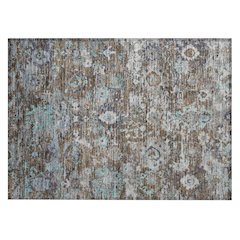 Machine Washable Indoor/Outdoor Chantille ACN2430 Brown 1'8" x 2'6" Rug