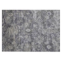 Machine Washable Indoor/Outdoor Chantille ACN2430 Purple 1'8" x 2'6" Rug