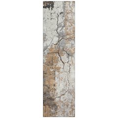 Machine Washable Indoor/Outdoor Chantille ACN2431 Orange 2'3" x 7'6" Runner Rug