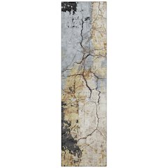 Machine Washable Indoor/Outdoor Chantille ACN2431 Gray 2'3" x 7'6" Runner Rug