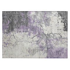 Machine Washable Indoor/Outdoor Chantille ACN2431 Purple 1'8" x 2'6" Rug