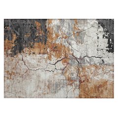 Machine Washable Indoor/Outdoor Chantille ACN2431 Orange 1'8" x 2'6" Rug