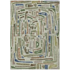 Machine Washable Indoor/Outdoor Chantille ACN2432 Green 2'6" x 3'10" Rug