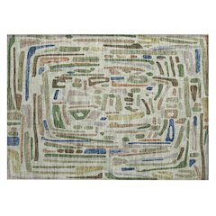 Machine Washable Indoor/Outdoor Chantille ACN2432 Green 1'8" x 2'6" Rug