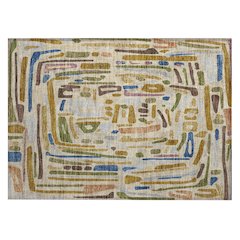 Machine Washable Indoor/Outdoor Chantille ACN2432 Brown 1'8" x 2'6" Rug