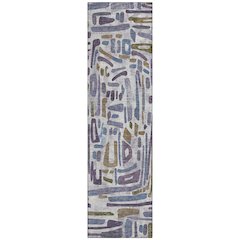 Machine Washable Indoor/Outdoor Chantille ACN2432 Purple 2'3" x 7'6" Runner Rug