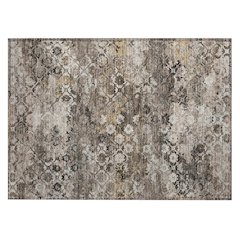 Machine Washable Indoor/Outdoor Chantille ACN2433 Brown 1'8" x 2'6" Rug