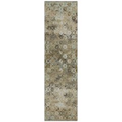 Machine Washable Indoor/Outdoor Chantille ACN2433 Brown 2'3" x 7'6" Runner Rug