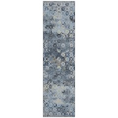 Machine Washable Indoor/Outdoor Chantille ACN2433 Blue 2'3" x 7'6" Runner Rug