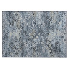 Machine Washable Indoor/Outdoor Chantille ACN2433 Blue 1'8" x 2'6" Rug