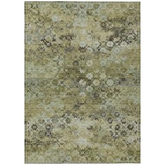 Machine Washable Indoor/Outdoor Chantille ACN2433 Green 2'6" x 3'10" Rug