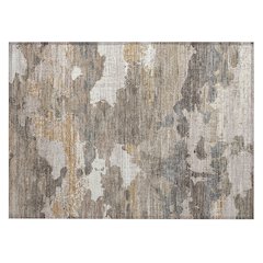 Machine Washable Indoor/Outdoor Chantille ACN2434 Brown 1'8" x 2'6" Rug
