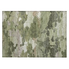 Machine Washable Indoor/Outdoor Chantille ACN2434 Green 1'8" x 2'6" Rug