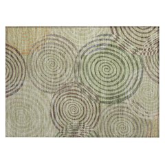 Machine Washable Indoor/Outdoor Chantille ACN2435 Green 1'8" x 2'6" Rug