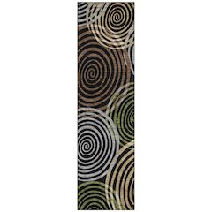 Machine Washable Indoor/Outdoor Chantille ACN2435 Black 2'3" x 7'6" Runner Rug