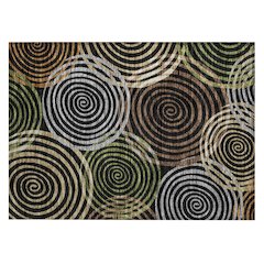 Machine Washable Indoor/Outdoor Chantille ACN2435 Black 1'8" x 2'6" Rug
