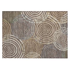 Machine Washable Indoor/Outdoor Chantille ACN2435 Brown 1'8" x 2'6" Rug