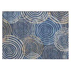 Machine Washable Indoor/Outdoor Chantille ACN2435 Blue 1'8" x 2'6" Rug
