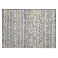 Machine Washable Indoor/Outdoor Chantille ACN2436 Gray 1'8" x 2'6" Rug