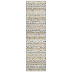 Machine Washable Indoor/Outdoor Chantille ACN2436 Ivory 2'3" x 7'6" Runner Rug