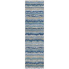 Machine Washable Indoor/Outdoor Chantille ACN2436 Blue 2'3" x 7'6" Runner Rug