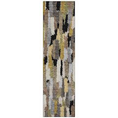Machine Washable Indoor/Outdoor Chantille ACN2437 Black 2'3" x 7'6" Runner Rug
