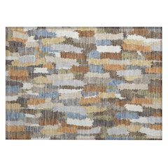 Machine Washable Indoor/Outdoor Chantille ACN2437 Brown 1'8" x 2'6" Rug