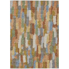 Machine Washable Indoor/Outdoor Chantille ACN2437 Orange 2'6" x 3'10" Rug