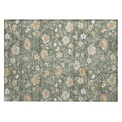 Machine Washable Indoor/Outdoor Chantille ACN2438 Green 1'8" x 2'6" Rug