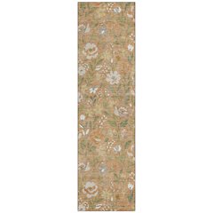 Machine Washable Indoor/Outdoor Chantille ACN2438 Orange 2'3" x 7'6" Runner Rug
