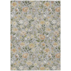Machine Washable Indoor/Outdoor Chantille ACN2438 Gray 2'6" x 3'10" Rug