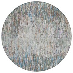 Machine Washable Indoor/Outdoor Chantille ACN2439 Green 8' x 8' Round Rug