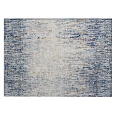 Machine Washable Indoor/Outdoor Chantille ACN2439 Blue 1'8" x 2'6" Rug