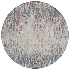 Machine Washable Indoor/Outdoor Chantille ACN2439 Brown 8' x 8' Round Rug