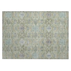 Machine Washable Indoor/Outdoor Chantille ACN2440 Green 1'8" x 2'6" Rug