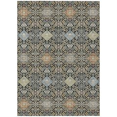 Machine Washable Indoor/Outdoor Chantille ACN2440 Black 2'6" x 3'10" Rug