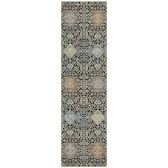 Machine Washable Indoor/Outdoor Chantille ACN2440 Black 2'3" x 7'6" Runner Rug