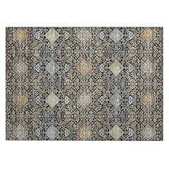 Machine Washable Indoor/Outdoor Chantille ACN2440 Black 1'8" x 2'6" Rug